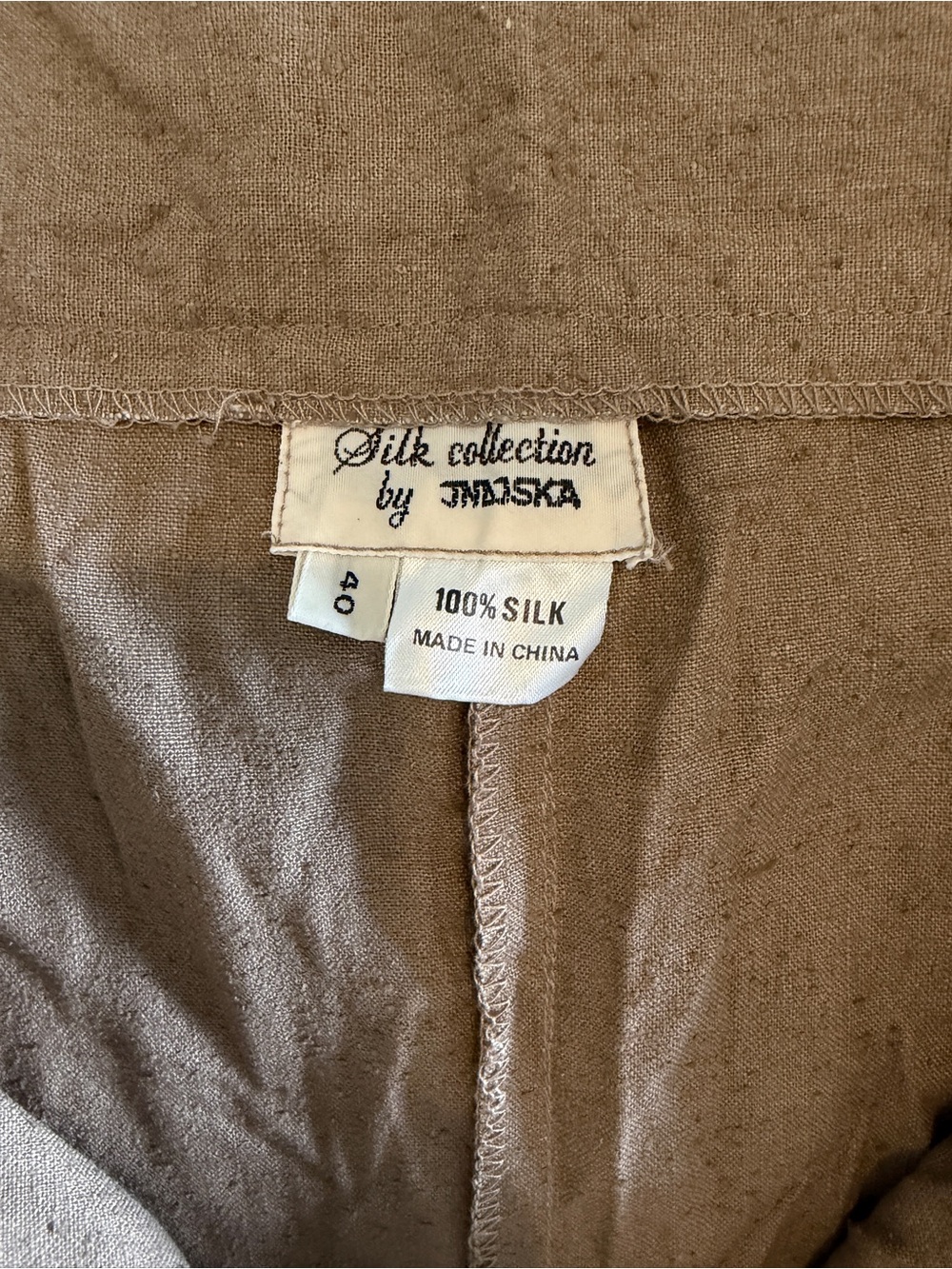 Vintage European 90’s Raw Silk, High-Waisted Wide-Leg Pants, size small - Picture 5 of 9